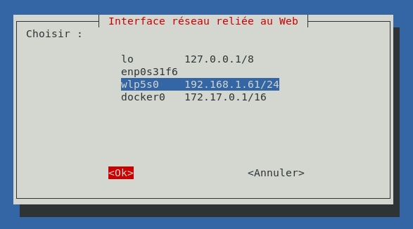 Utilisez pour cela l'interface dialog